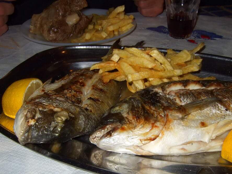 Taverne Giorgios -Fisch frisch aus dem Meer auf Agathonisi