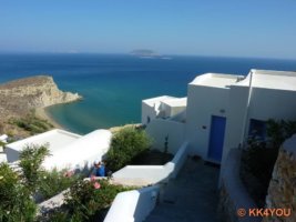 "Villa Apollon": Hübsche Anlage, terrassenförmig am Hang mit Treppenweg zum Sandstrand "Klissidi"