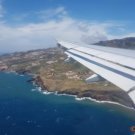 Anreise Madeira -Landeanflug Madeira Airport Santa Catarina