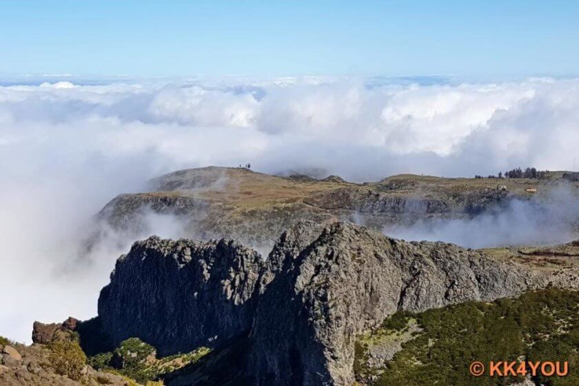 Madeiras Zentrum -Pico do Arieiro, dritthöchster Berg Madeiras mit 1818 Meter