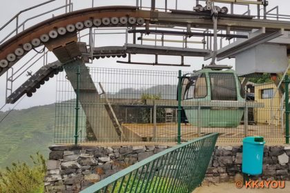 Madeiras Nordwestküste -Seilbahnstation von Achadas da Cruz