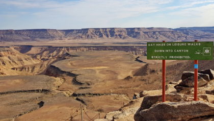 Einstieg zur Wanderung entlang des Fish River