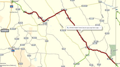 Tour-Map von Mata-Mata zur Lapa Lange Lodge