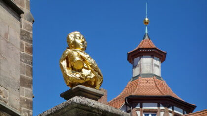 Skulptur des Karl-Wilhelm-Friedrich-Brunnen in Ansbach