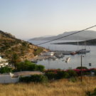 Blick auf Hafen Ormos Myrsini