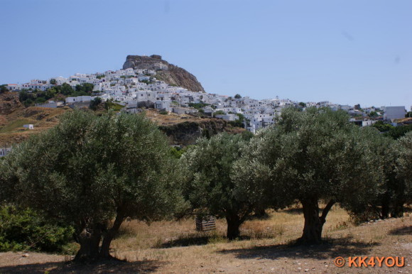 Blick auf Skyros Stadt