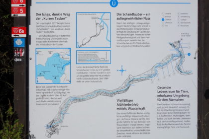 Radtour Taubertal zwischen Rothenburg und Weikersheim -Lehrpfad Schandtouber