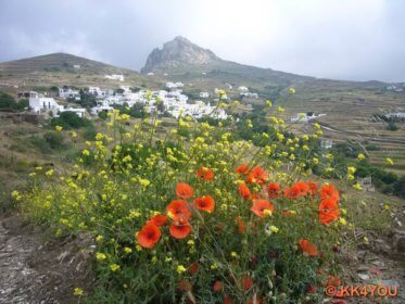 Exombourgo -mittelalterliche Hauptsiedlung von Tinos
