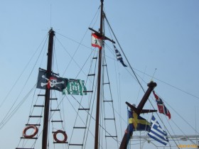 Samos -Pythagorio -Piraten vor dem Auslaufen