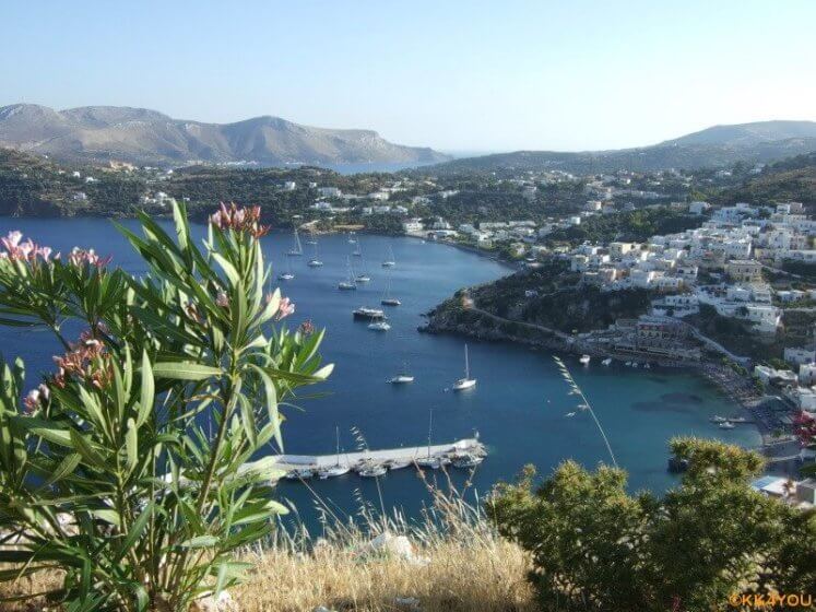 Leros -Blick vom Kastro auf O. Panteli