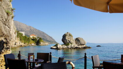 Poros -Bar mit toller Aussicht