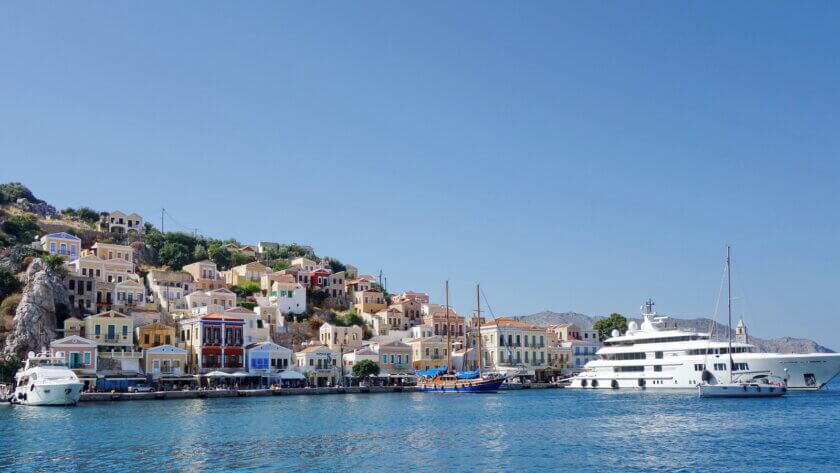 Hafeneinfahrt Symi Gialos