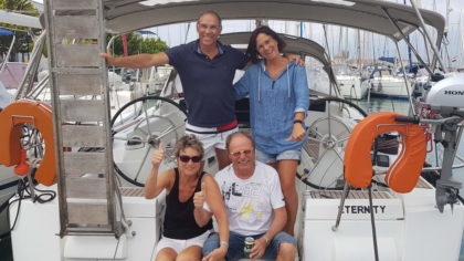 Crew: v.l.  Lada, Rainer, Klaus und Barbara